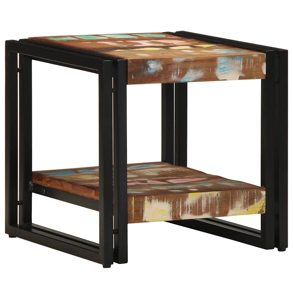 Table Basse Multicolore Bois Recyclé Solide
