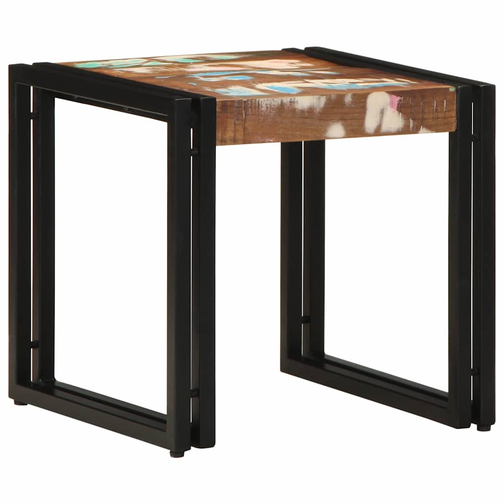 Table Basse Multicolore Bois Recyclé Solide