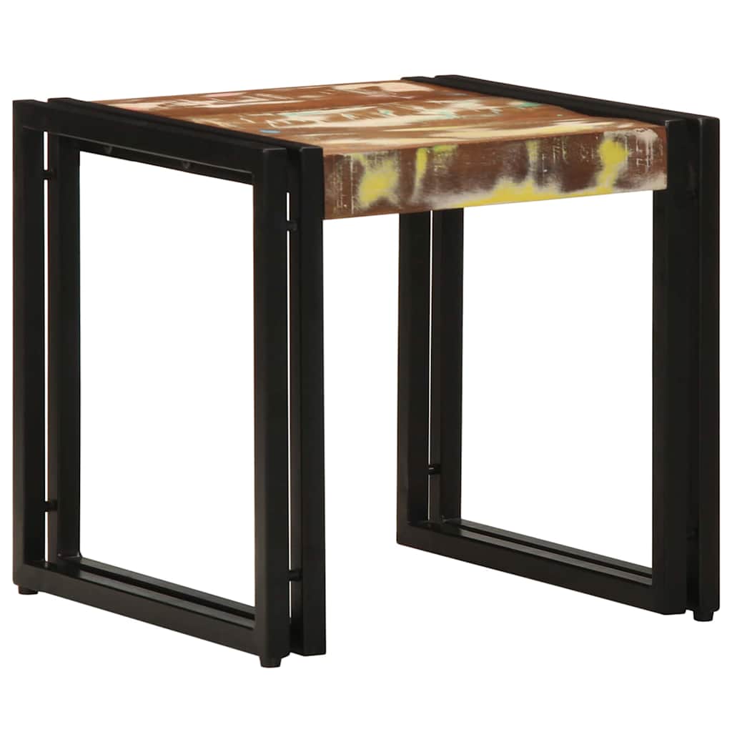 Table Basse Multicolore Bois Recyclé Solide