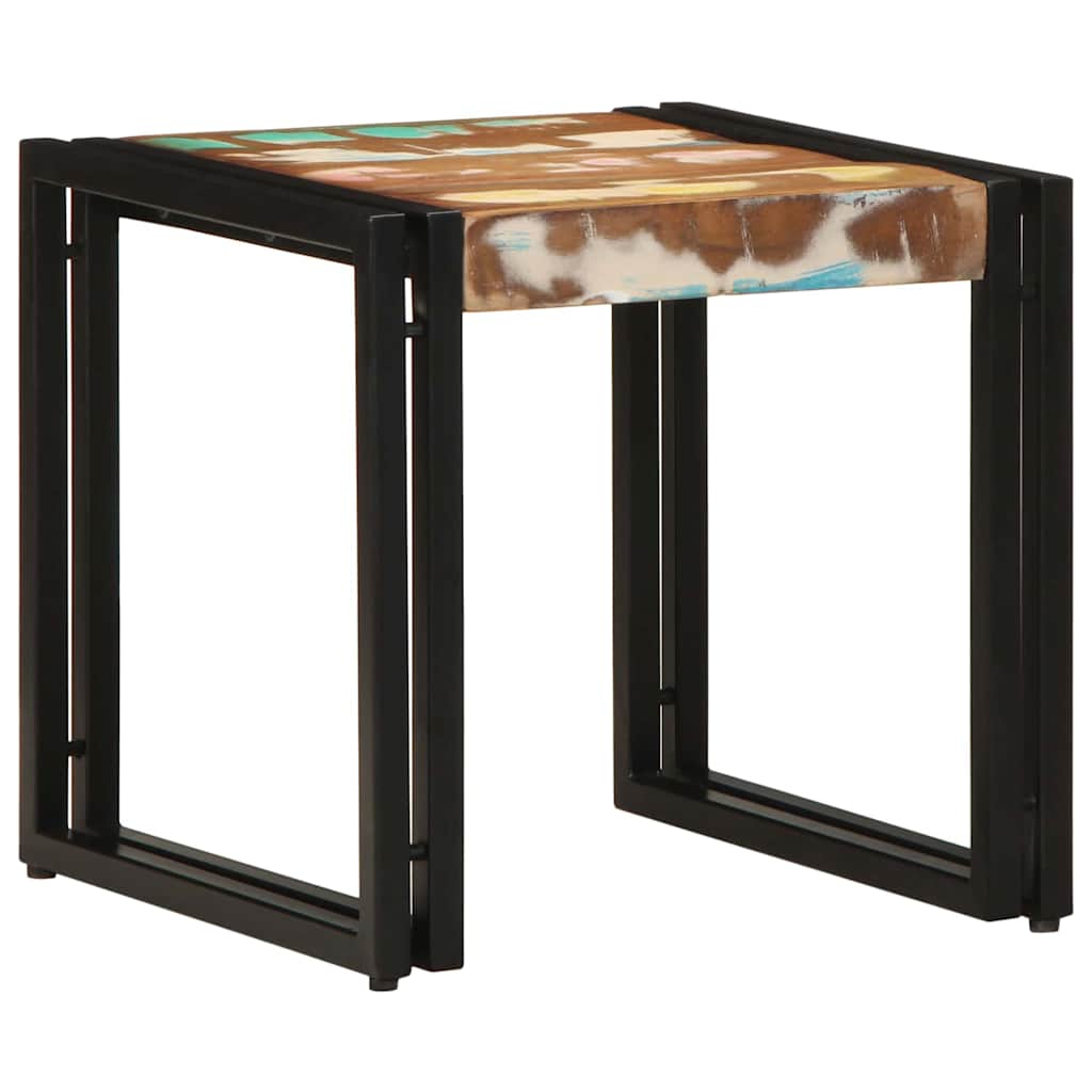 Table Basse Multicolore Bois Recyclé Solide