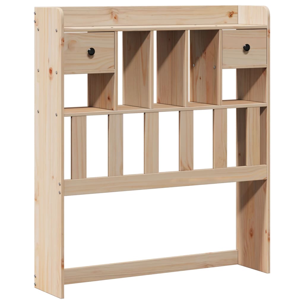 Lit Bibliothèque Sans Matelas 90X190 Cm Bois De Pin Massif