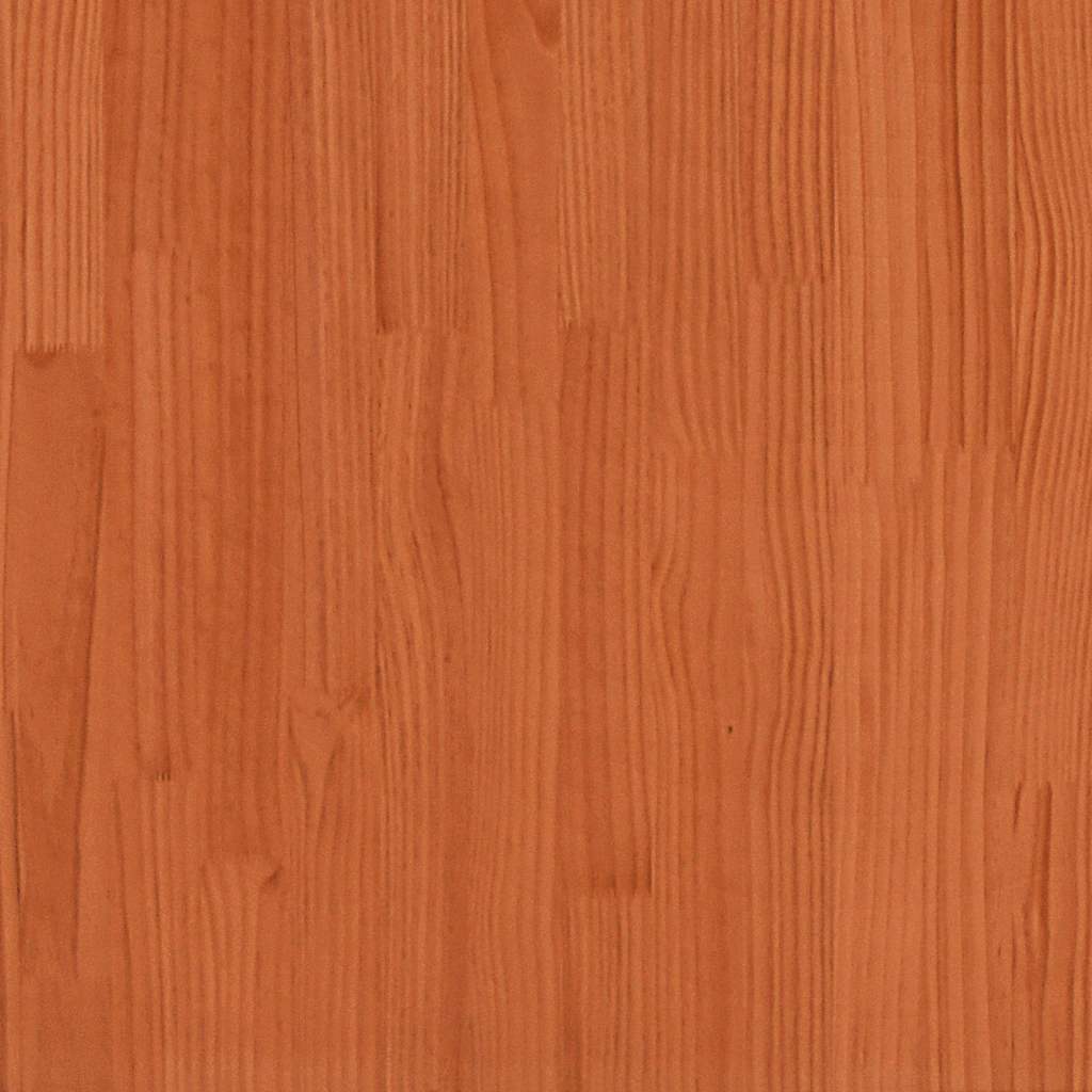 Lit Bibliothèque Sans Matelas Cire Marron 75X190 Cm Pin Massif