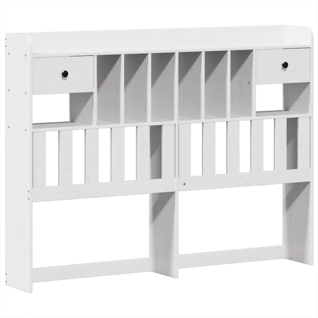 Cadre De Lit Sans Matelas Blanc 160X200 Cm Bois De Pin Massif