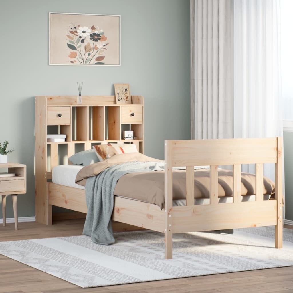 Cadre De Lit Sans Matelas 90X190 Cm Bois De Pin Massif