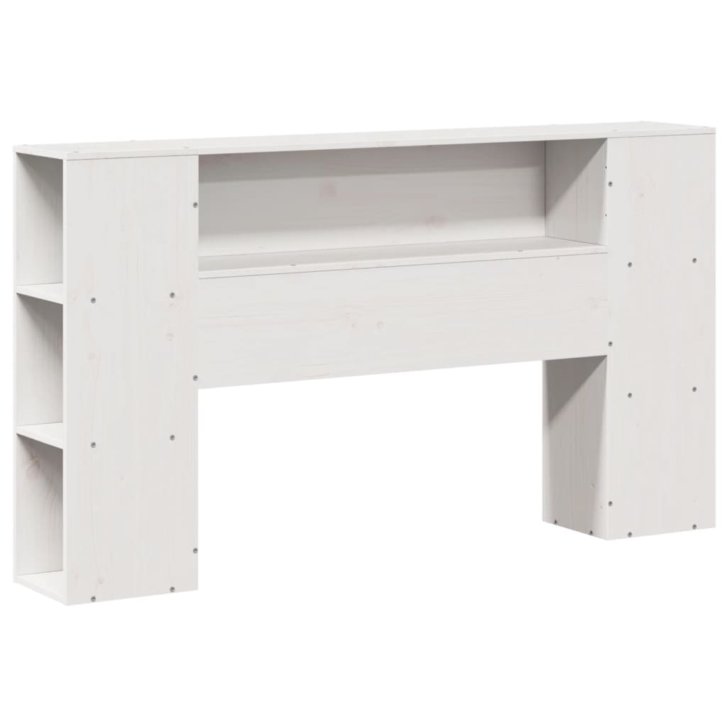 Cadre De Lit Sans Matelas Blanc 140X190 Cm Bois De Pin Massif