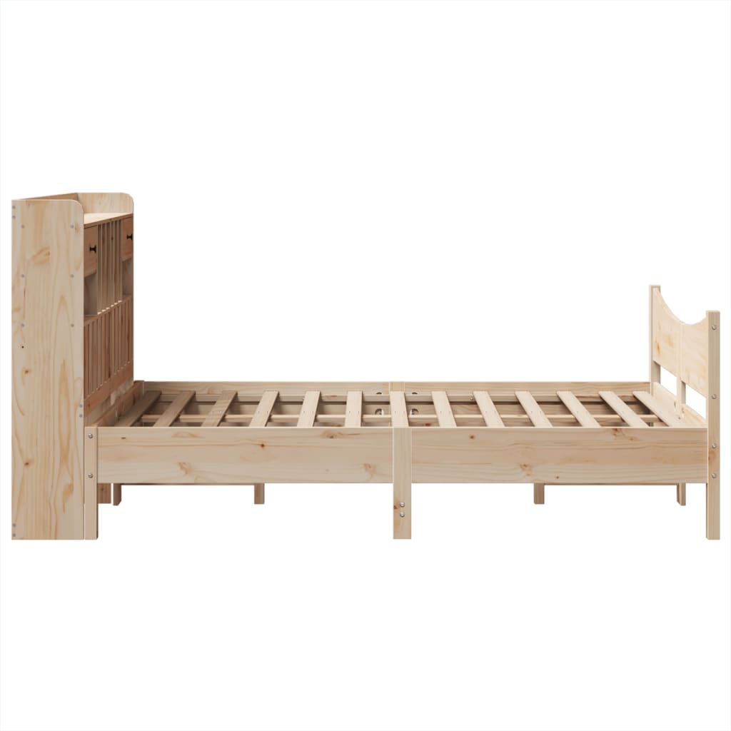 Cadre De Lit Sans Matelas 135X190 Cm Bois De Pin Massif