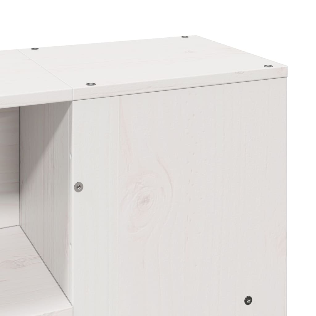 Cadre De Lit Sans Matelas Blanc 150X200 Cm Bois De Pin Massif