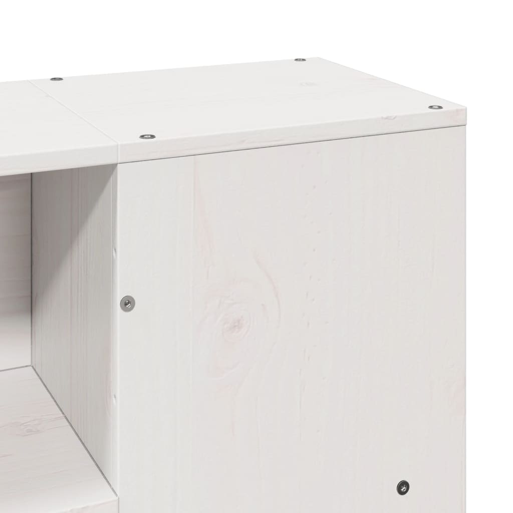 Cadre De Lit Sans Matelas Blanc 150X200 Cm Bois De Pin Massif