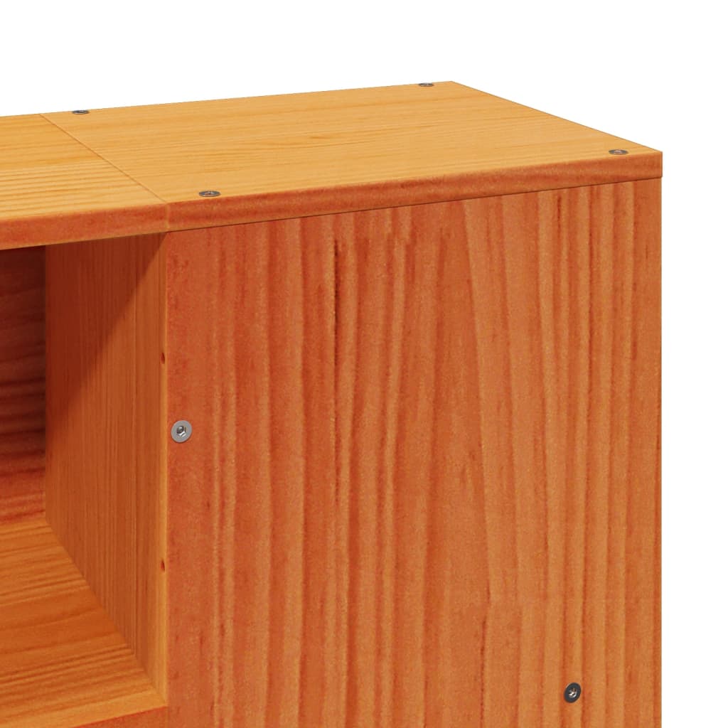 Cadre De Lit Sans Matelas Cire Marron 135X190Cm Bois Pin Massif