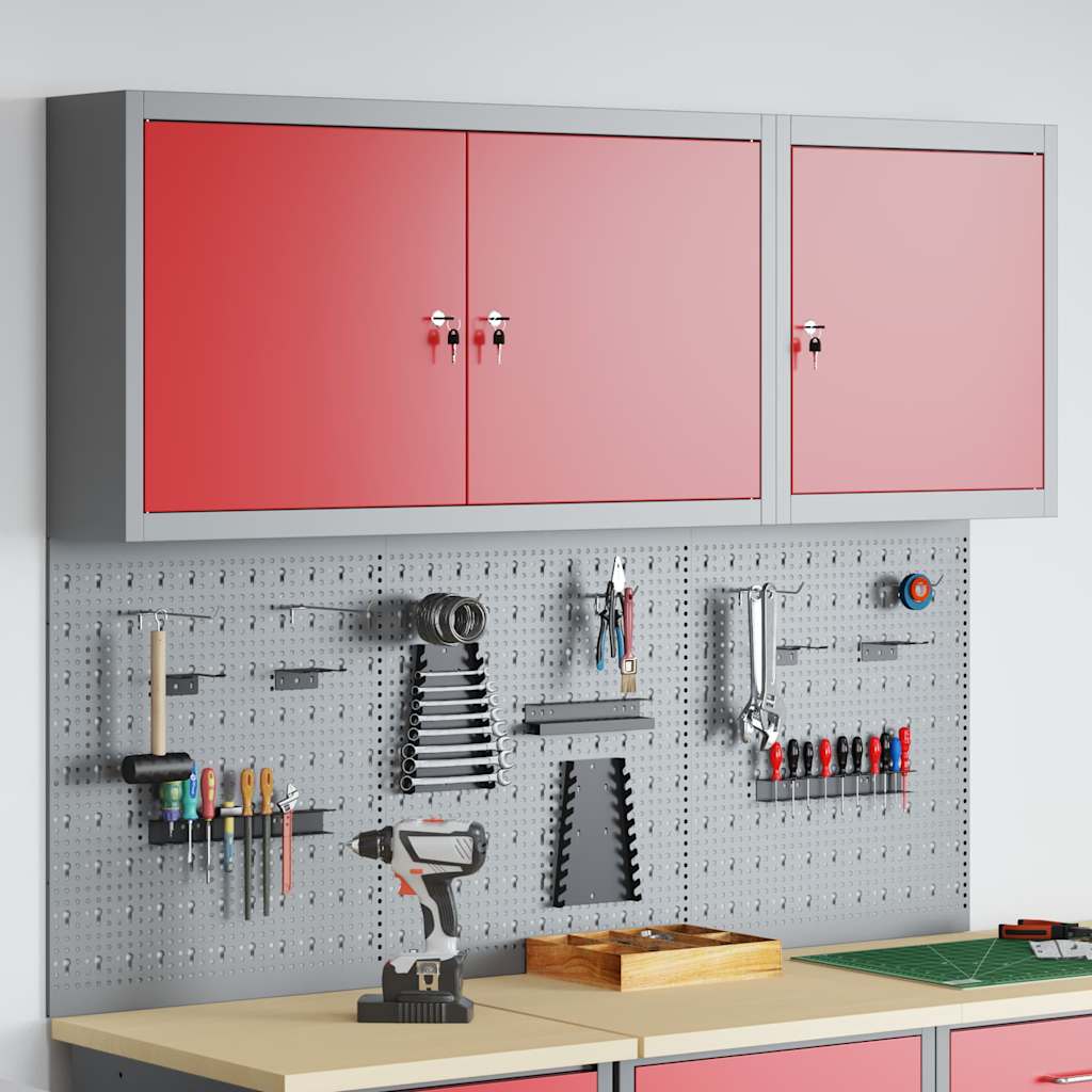 Ensemble D'armoires À Outils 4 Pc Acier Enduit De Poudre