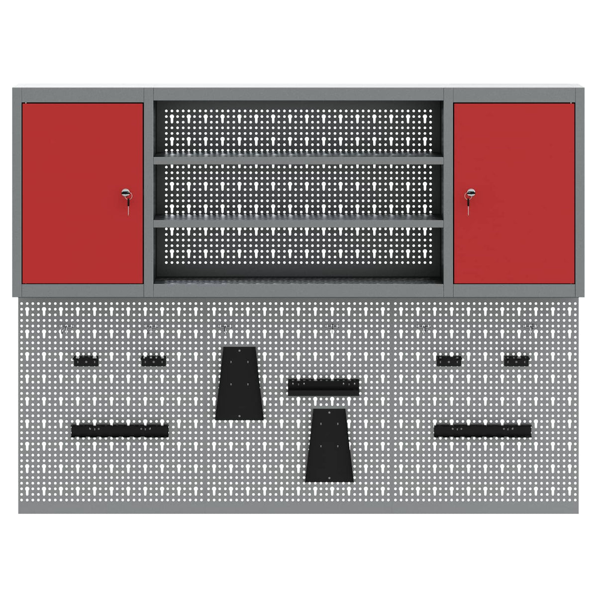 Ensemble D'armoires À Outils 4 Pc Acier Enduit De Poudre