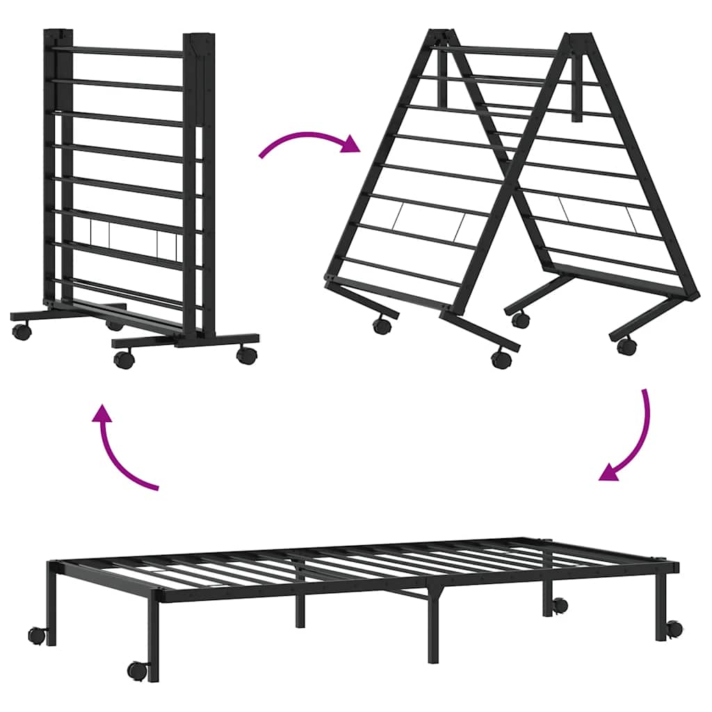 Cadre De Lit Sans Matelas Pliable Acier