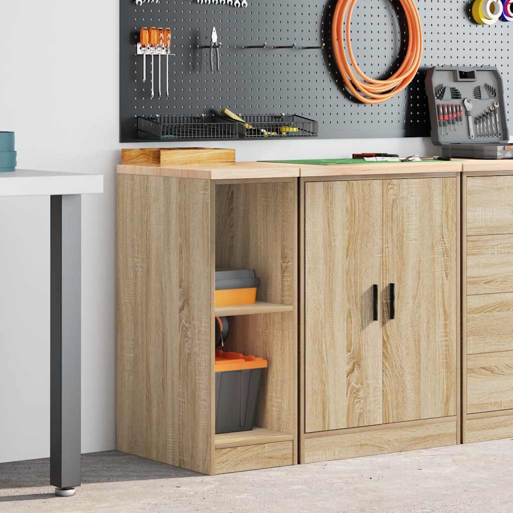 Armoire De Rangement De Garage 30X51X85Cm Bois Pin Chêne Sonoma