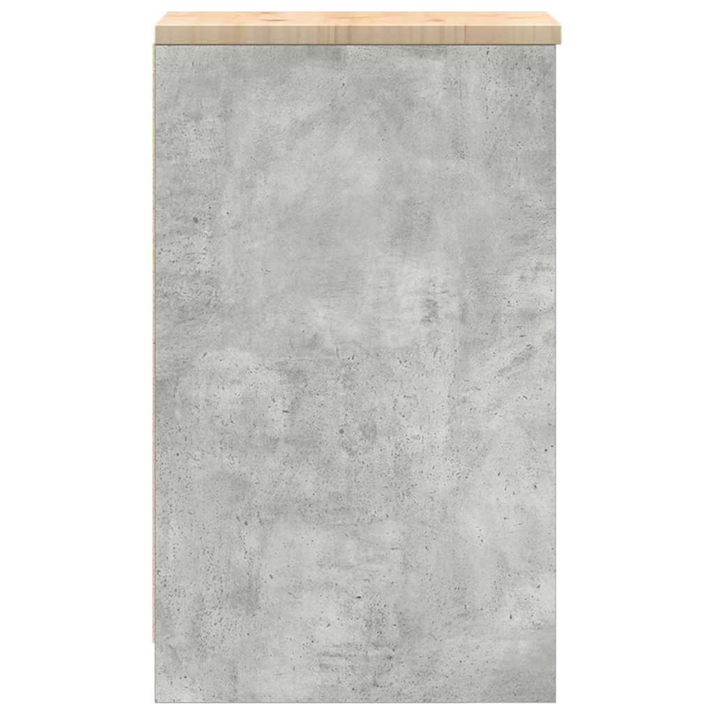Armoire De Rangement De Garage Bois Pin Gris Béton
