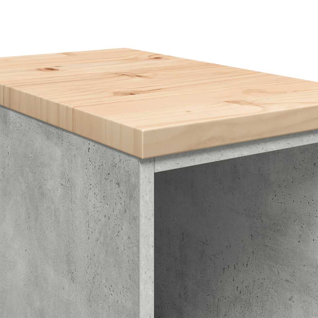 Armoire De Rangement De Garage Bois Pin Gris Béton