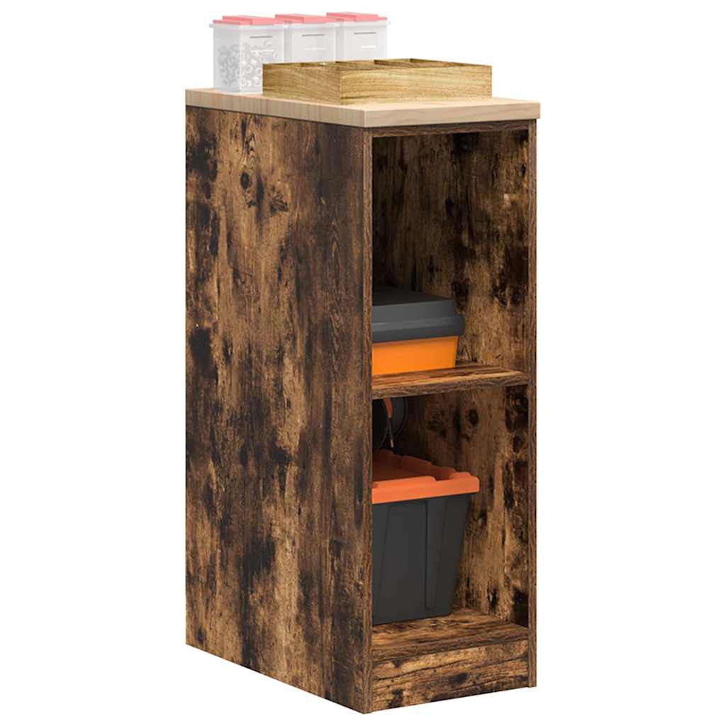 Armoire De Rangement De Garage Bois Pin Chêne Fumé