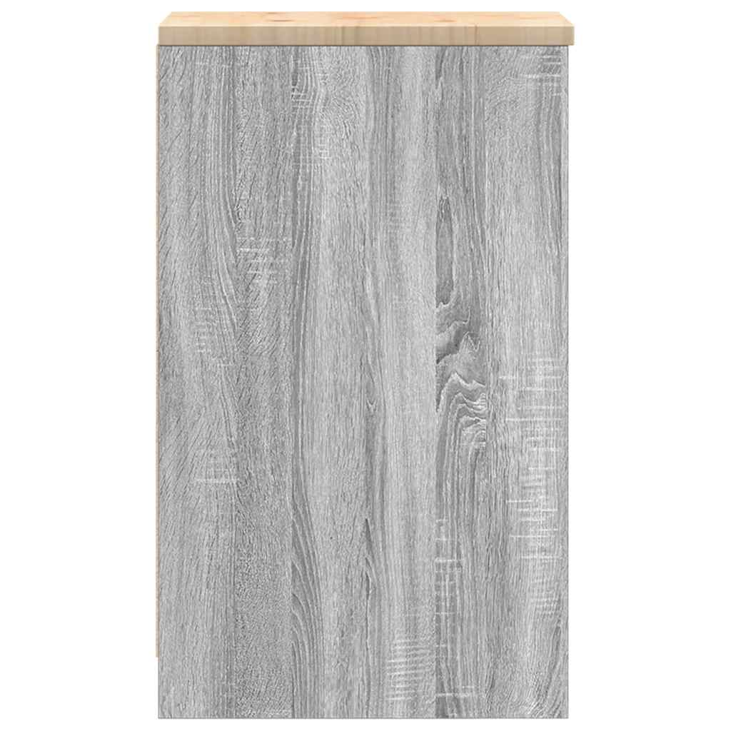 Armoire De Rangement De Garage Bois Pin Sonoma Gris
