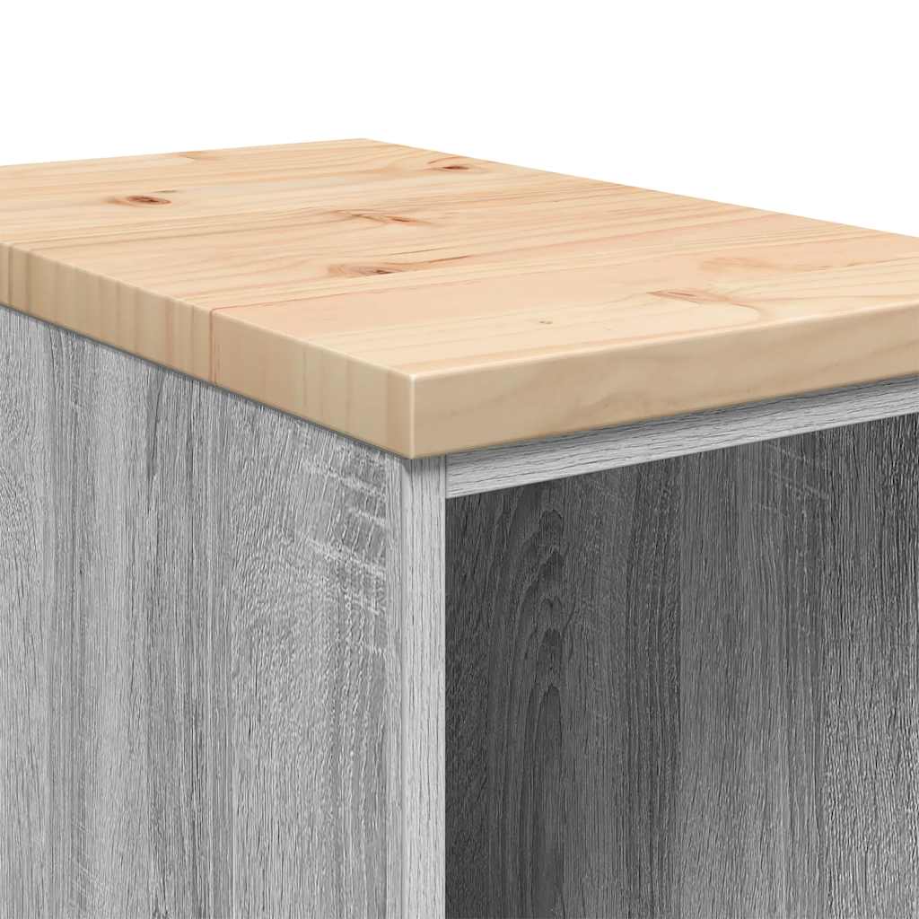 Armoire De Rangement De Garage Bois Pin Sonoma Gris