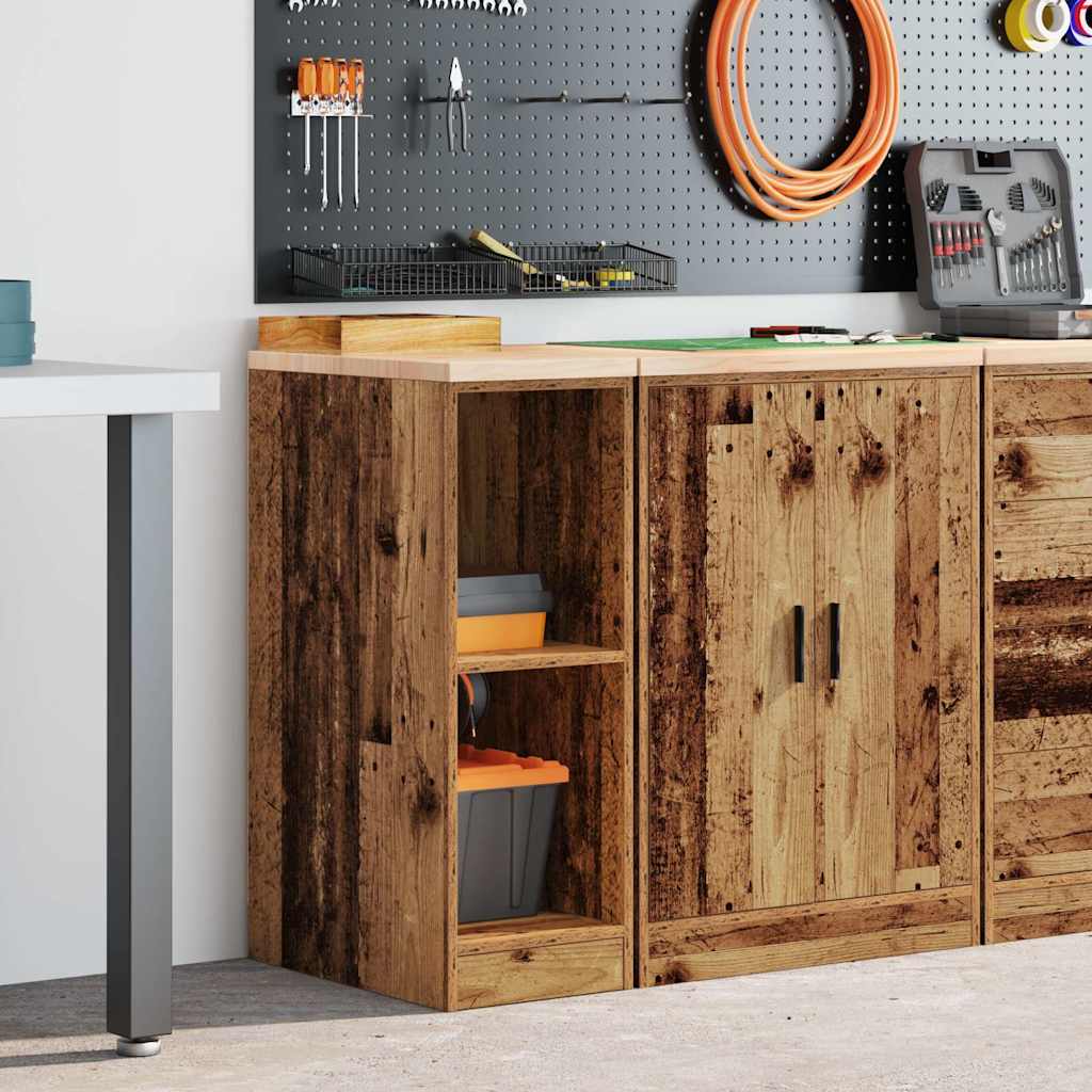 Armoire De Rangement De Garage Bois Pin Vieux Bois