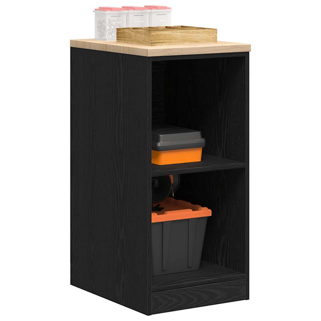 Armoire De Rangement De Garage Bois De Pin Noir
