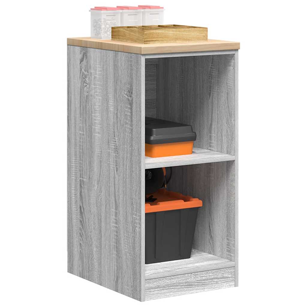 Armoire De Rangement De Garage Bois Pin Sonoma Gris