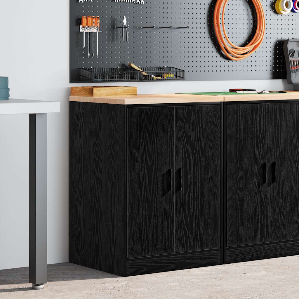 Armoire De Rangement De Garage Bois De Pin Noir