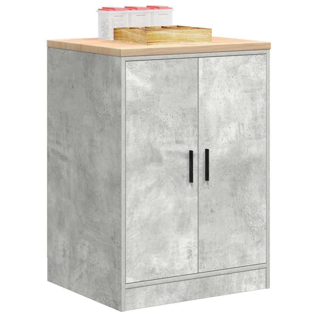 Armoire De Rangement De Garage Bois Pin Gris Béton