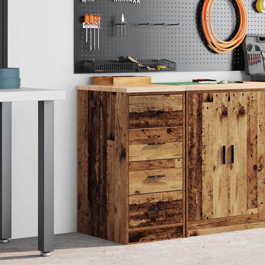 Armoire De Rangement De Garage Bois Pin Vieux Bois