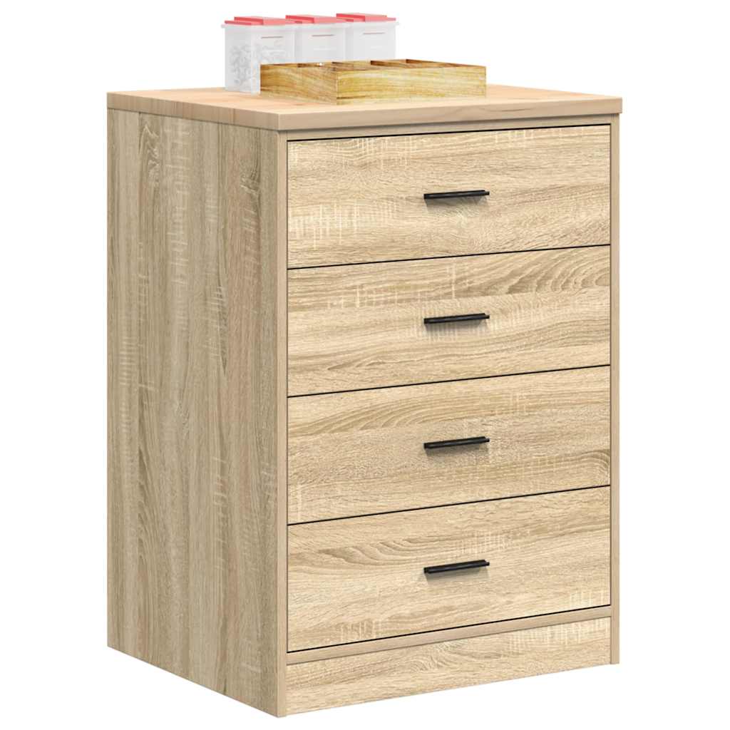 Armoire De Rangement De Garage 30X51X85Cm Bois Pin Chêne Sonoma