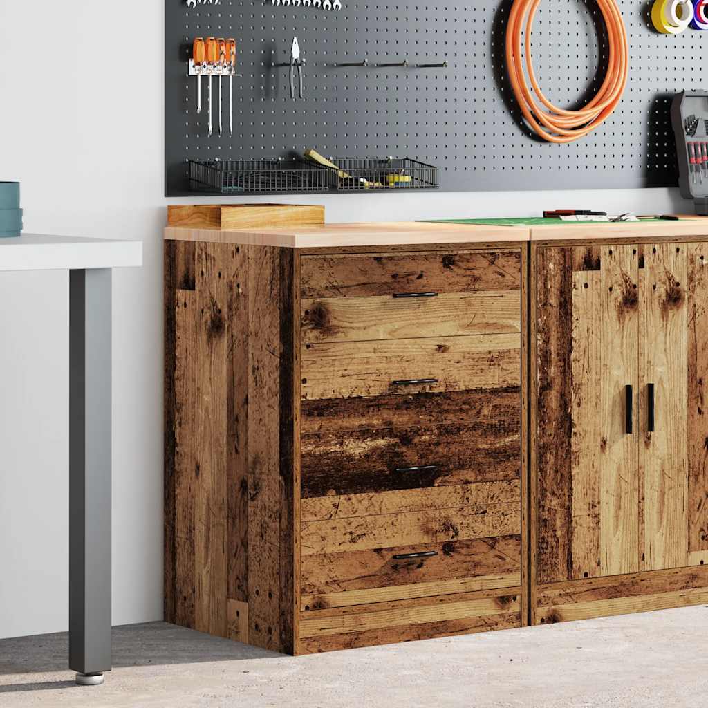 Armoire De Rangement De Garage Bois Pin Vieux Bois