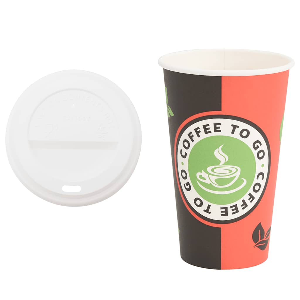 Tasses À Café En Papier Avec Couvercles 1000 Pcs 16Oz 400Ml