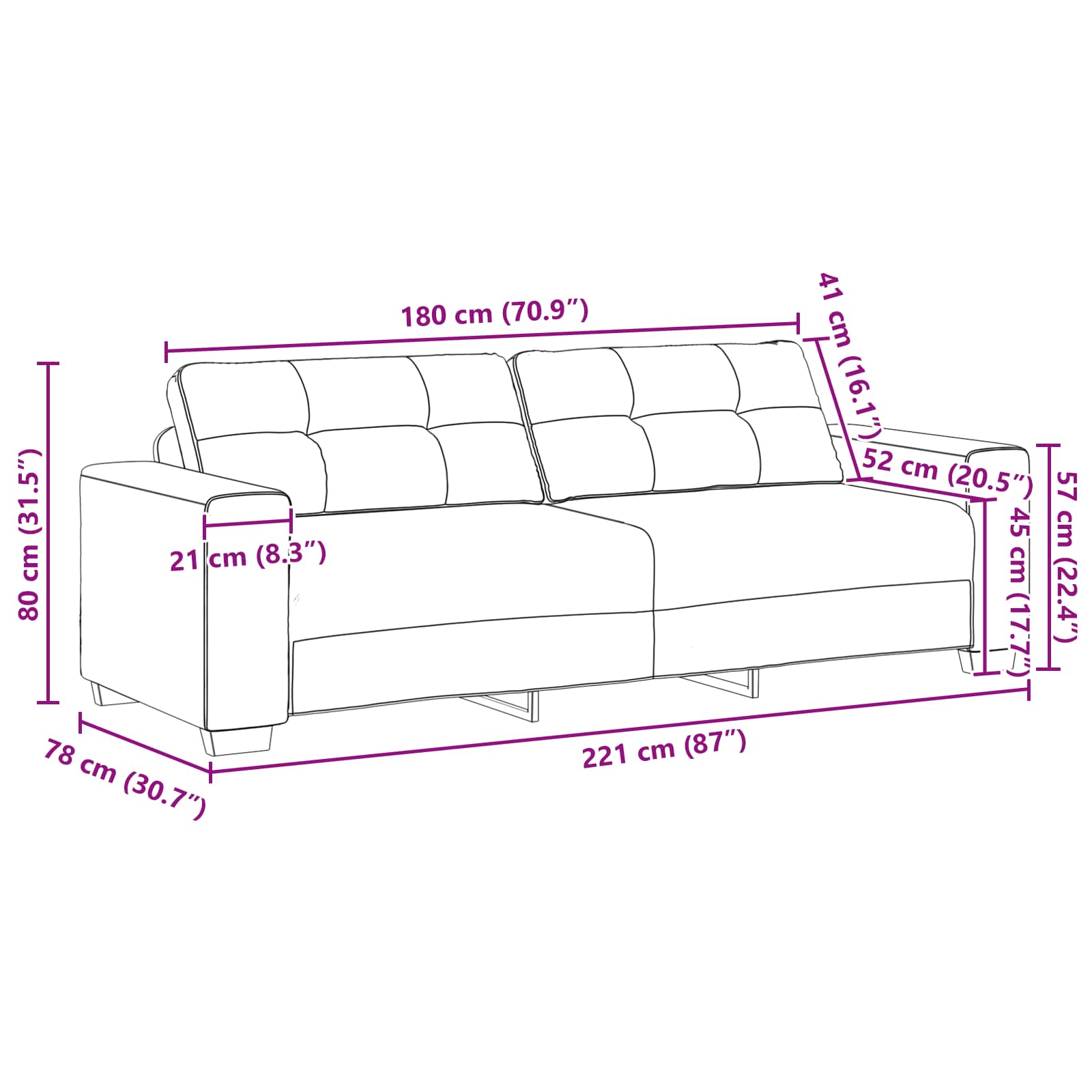 Canapé 2 Pc Tissu En Lin Mélangé