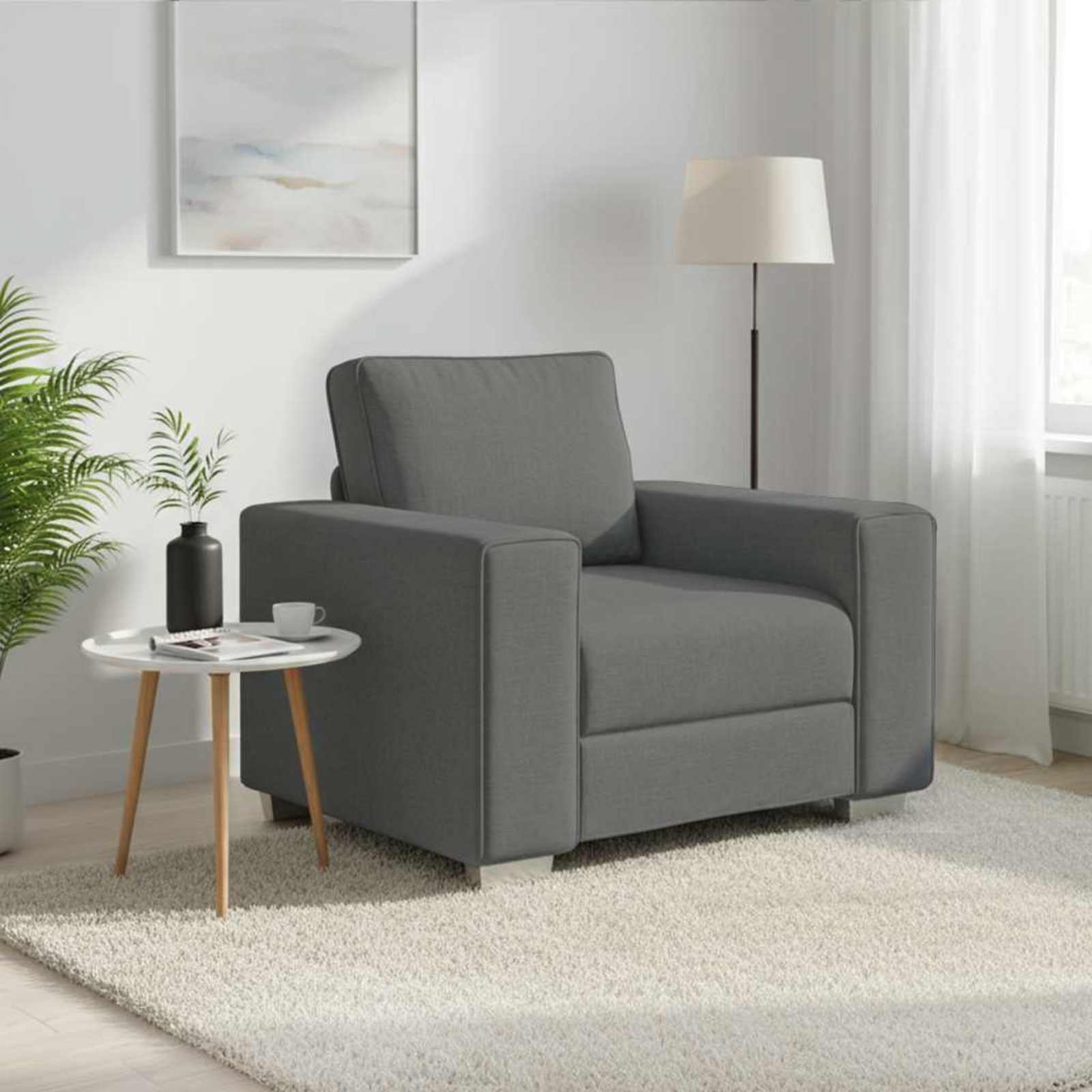 Fauteuil Gris Nuage Tissu