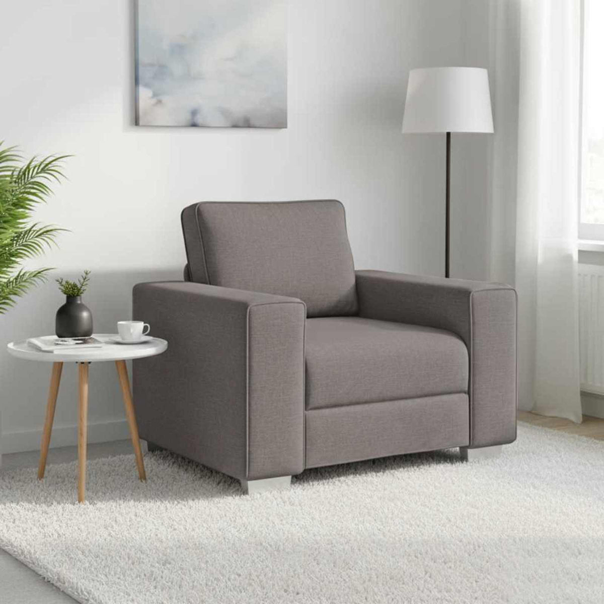 Fauteuil Gris Nuage Tissu