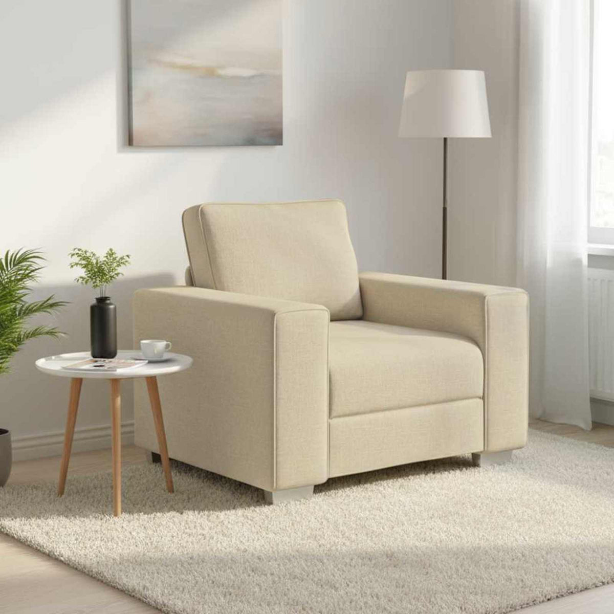 Fauteuil Gris Nuage Tissu