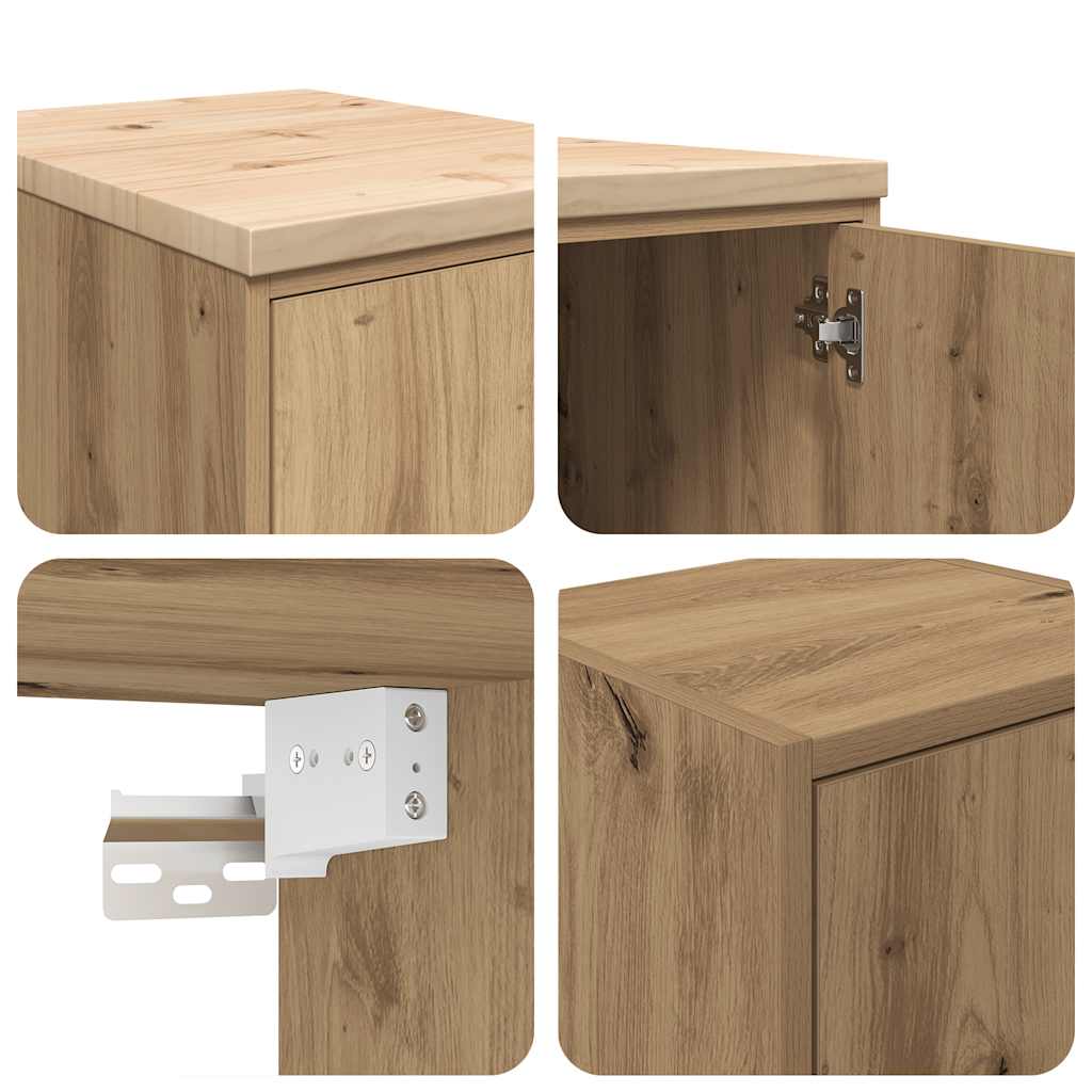 Armoires Garage 2 Pcs Chêne Artisanal Bois D'ingénierie Artisian Oak