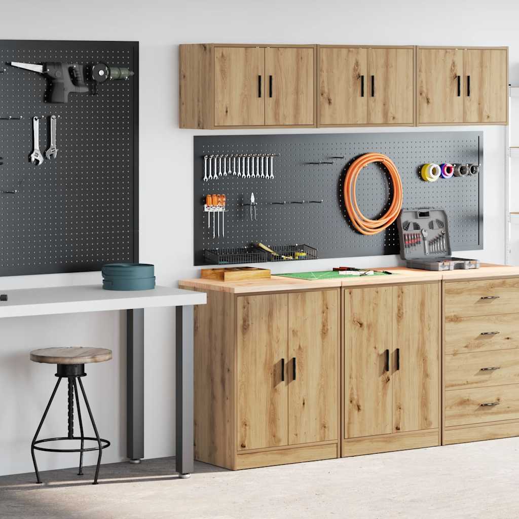 Armoires Garage 2 Pcs Chêne Artisanal Bois D'ingénierie Artisian Oak