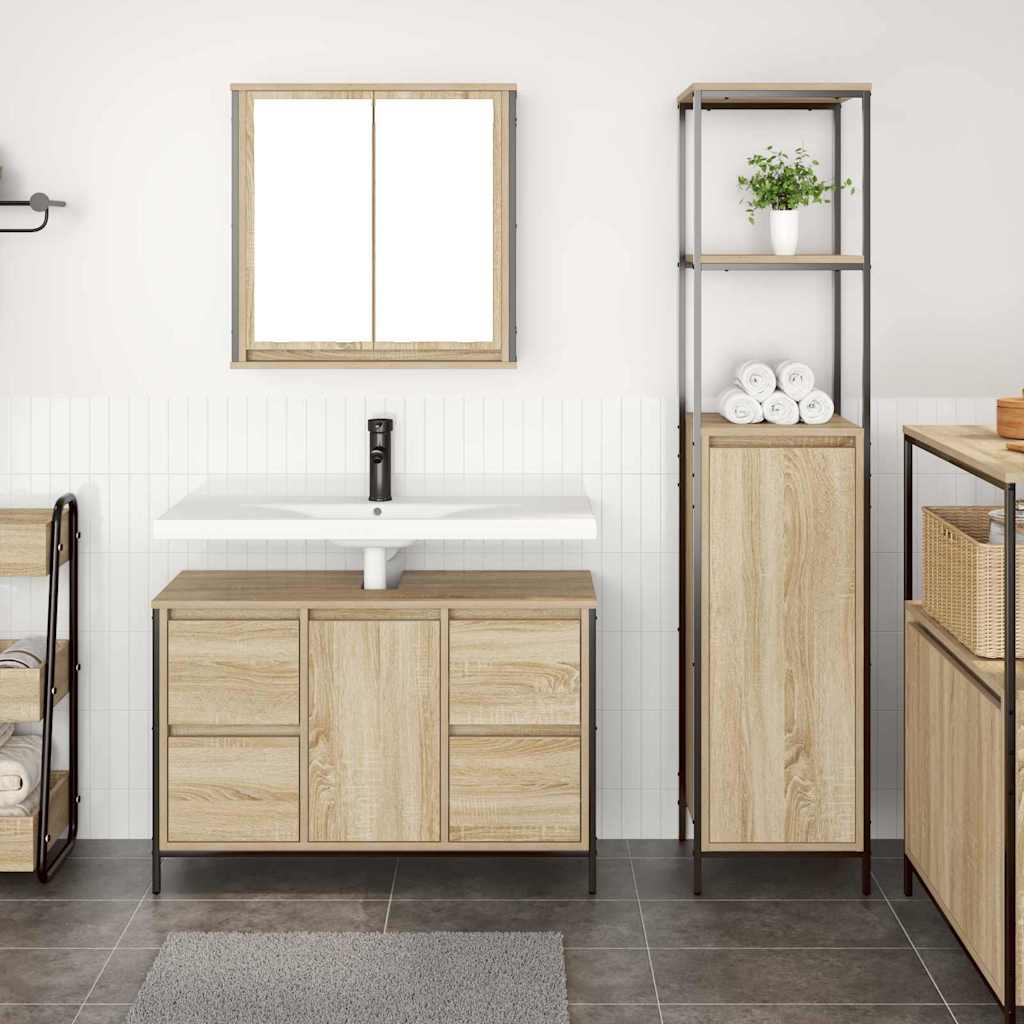 Ensemble De Mobilier De Salle De Bain 2 Pc Et Noir