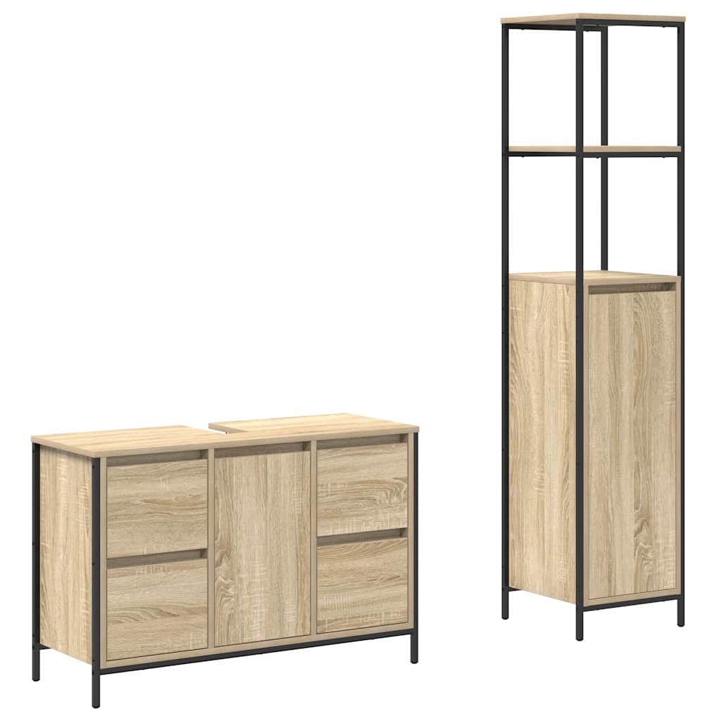 Ensemble De Mobilier De Salle De Bain 2 Pc Et Noir