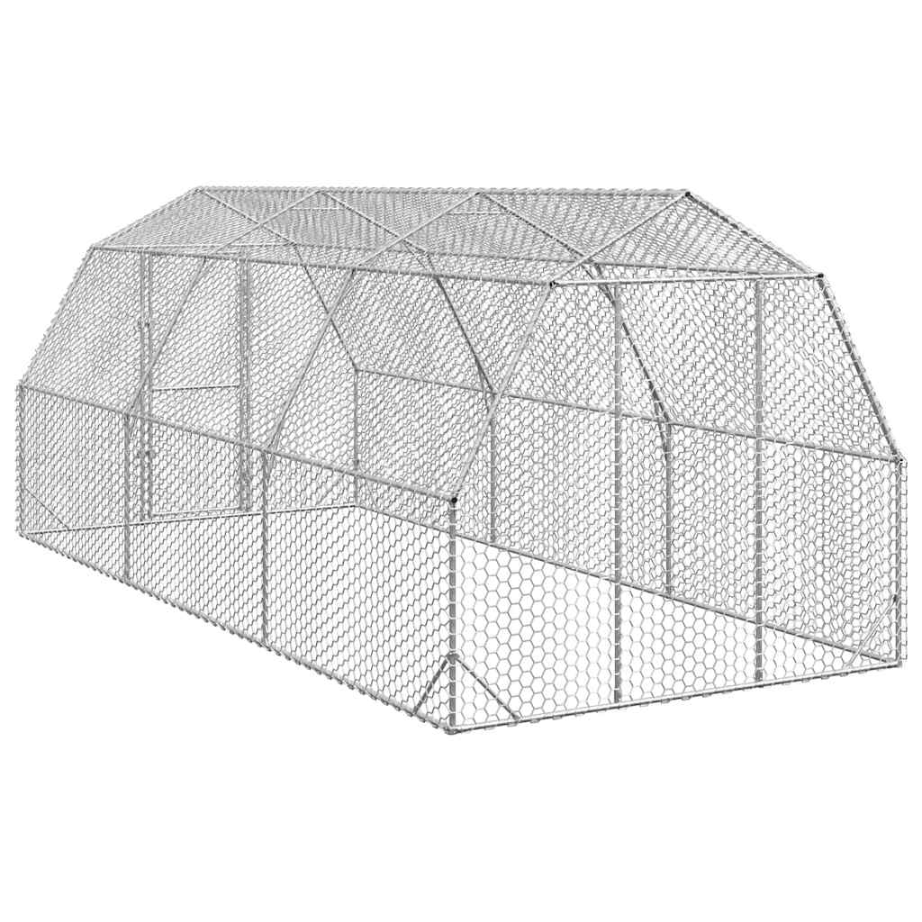 Poulailler 2,5X6X2,25 M Acier Galvanisé