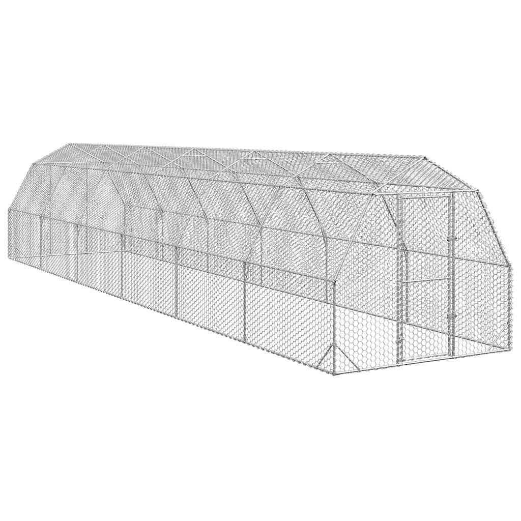 Poulailler 2,5X6X2,25 M Acier Galvanisé