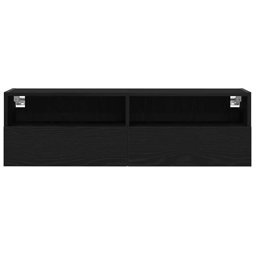 Meuble Tv Mural 2 Pc Bois D'ingénierie