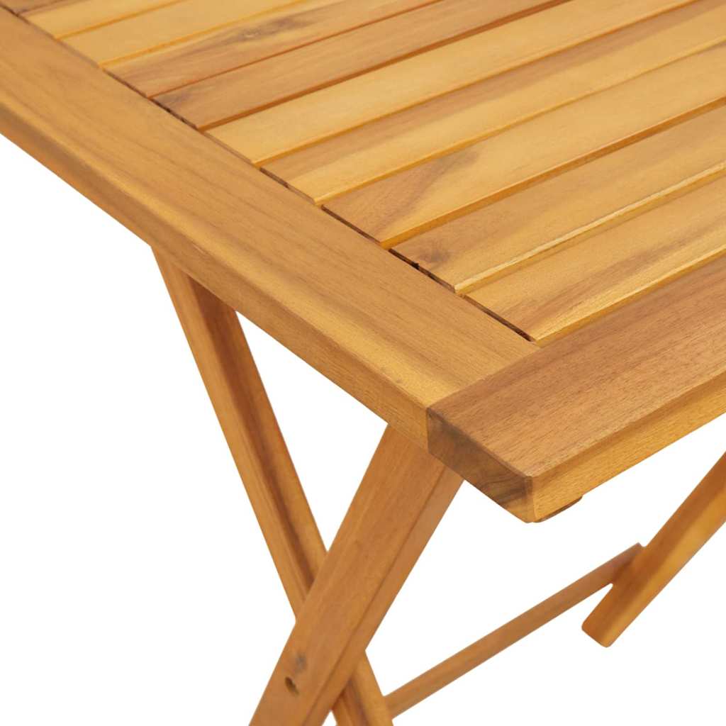Ensemble Bistro De Jardin 3 Pc Marron Bois D'acacia Massif