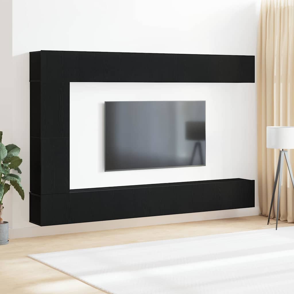Ensemble Meuble Tv 6 Pc Bois D'ingénierie
