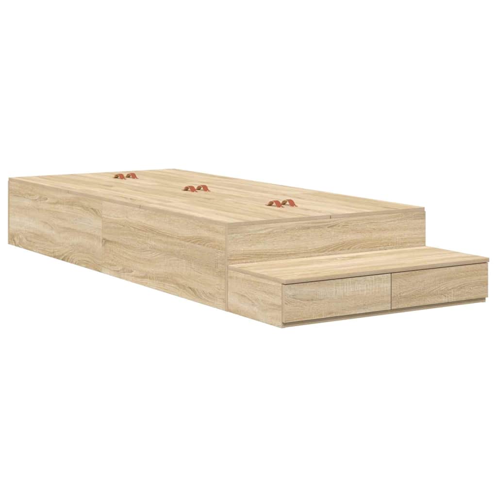 Cadre De Lit Avec Rangement Avec Tiroir 100 Cm