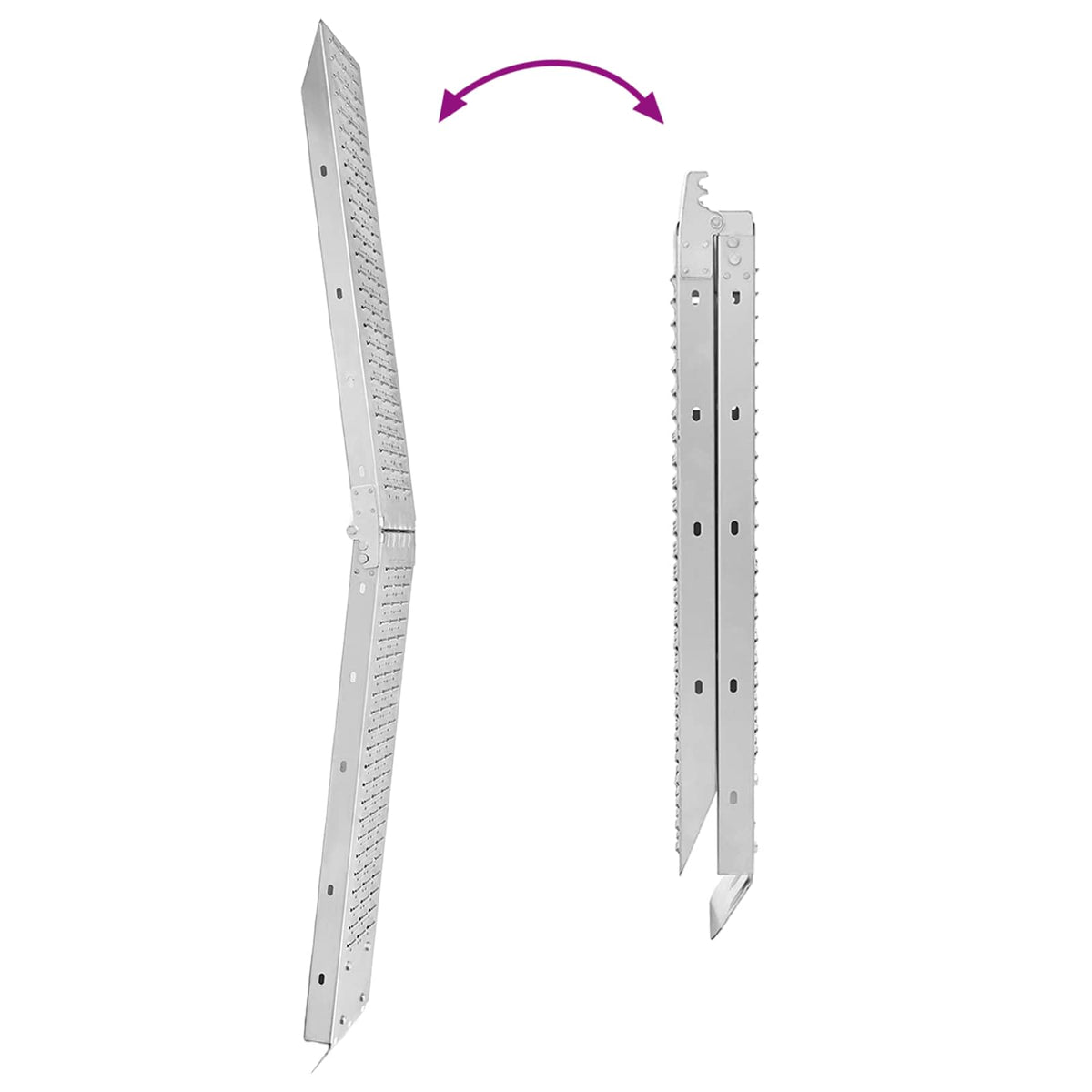 Rampe Pliable 200Kg Par Rampe 2 Pièces Argenté 200 Kg Par Pièce