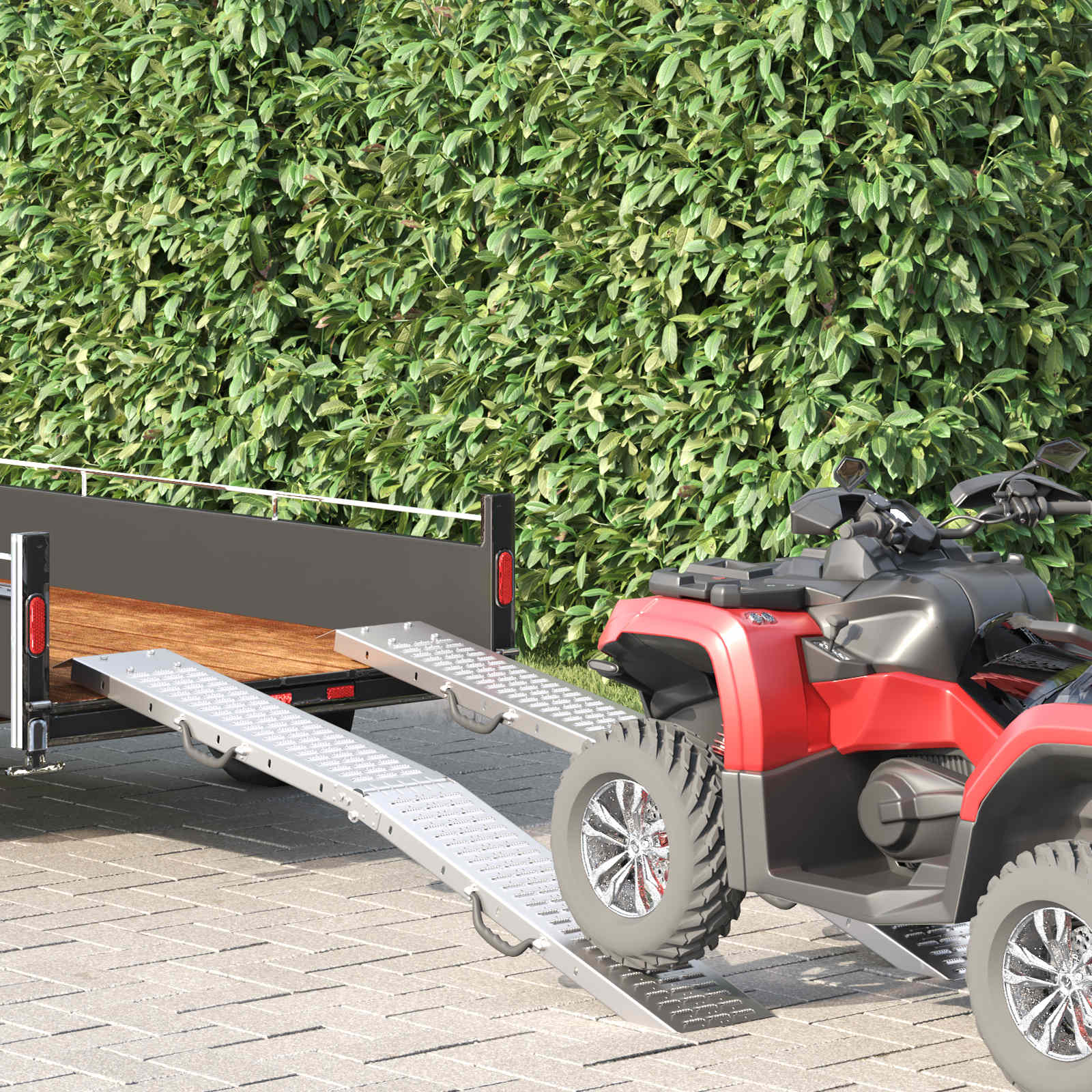 Rampe Pliable 200Kg Par Rampe 2 Pièces Argenté 200 Kg Par Pièce