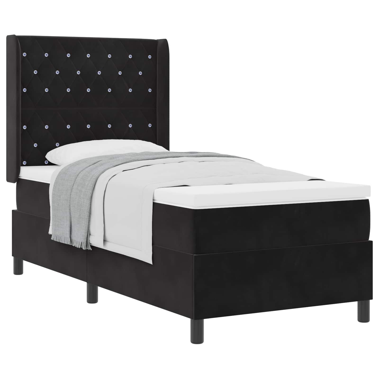 Lit À Ressorts Avec Matelas Velours