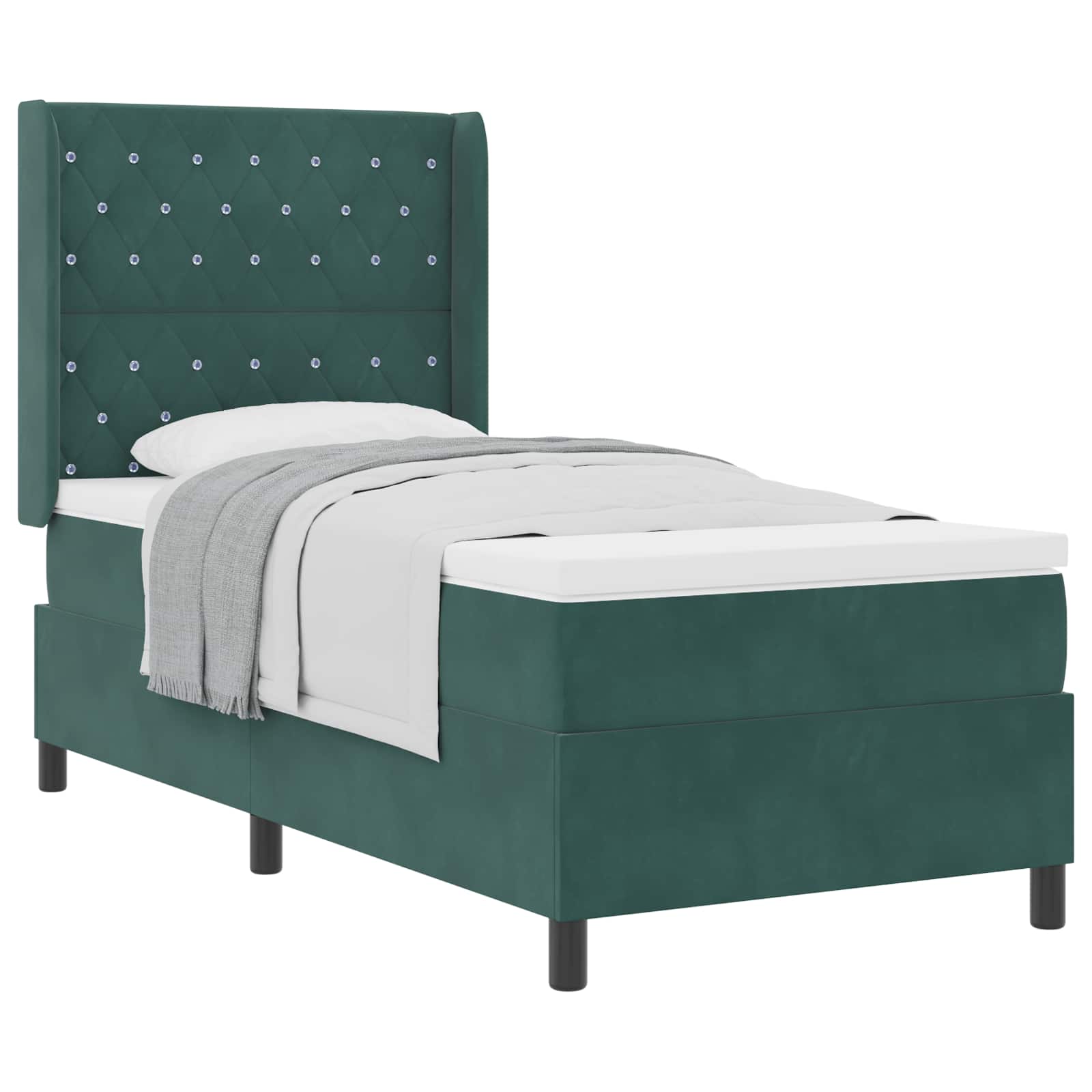 Lit À Ressorts Avec Matelas Velours