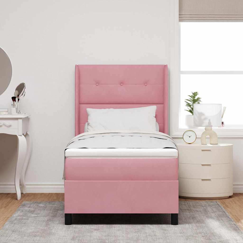 Lit À Ressorts Avec Matelas Velours